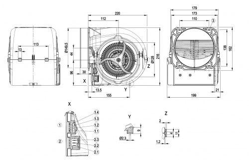 Центробежный вентилятор ebmpapst D3G146HQ1362