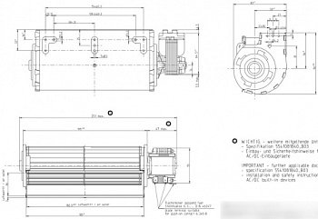 Тангенциальный вентилятор ebmpapst QLZ06/1800A315-2518-125za
