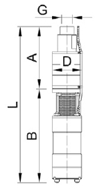 Габаритные размеры ЭЦВ 5-4-75