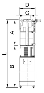 Габаритные размеры ЭЦВ 6-4-100