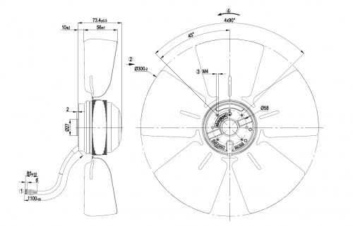 Осевой вентилятор ebmpapst A4E300AB0118