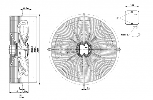 Осевой вентилятор ebmpapst S8D630AN0504