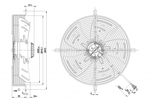 Осевой вентилятор ebmpapst S4D400AP1279