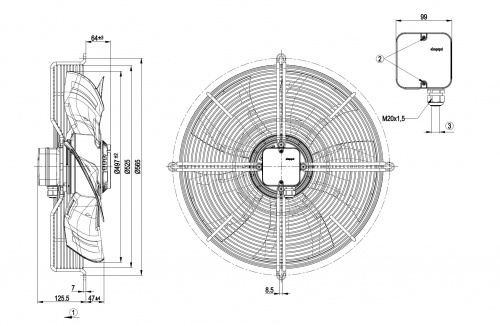 Осевой вентилятор ebmpapst S6D500AJ0301