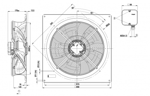 Осевой вентилятор ebmpapst W4D500GJ0301