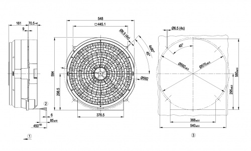 Осевой вентилятор ebmpapst W4E450SP0130