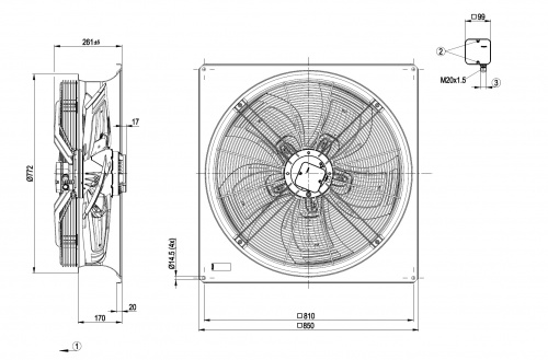 Осевой вентилятор ebmpapst W4D710GF0106