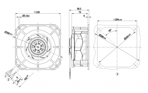 Центробежный вентилятор ebmpapst K3G190RG1901