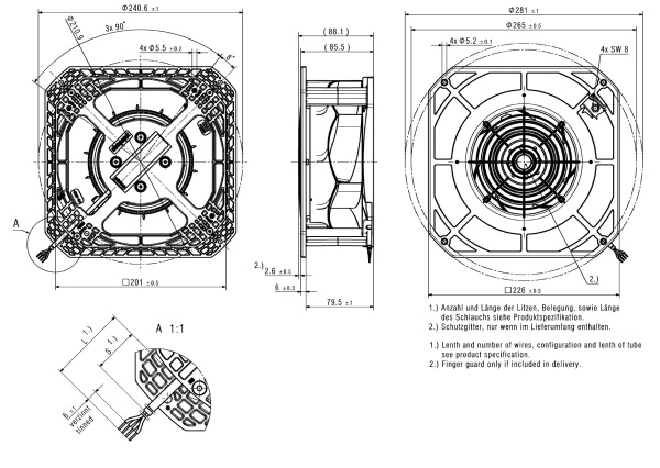 Вентилятор компактный ebmpapst RG 190-39/18/2 TDMLO