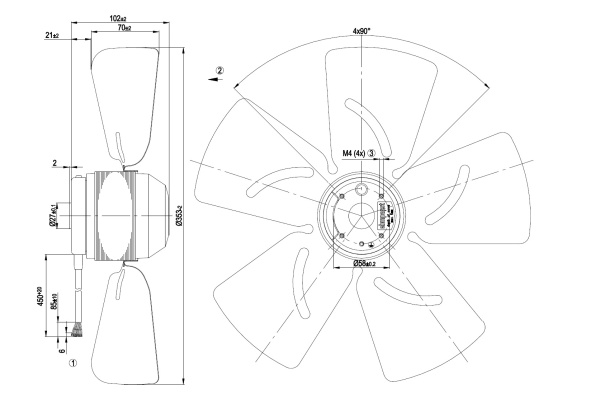 Осевой вентилятор ebmpapst A4D350AA0601