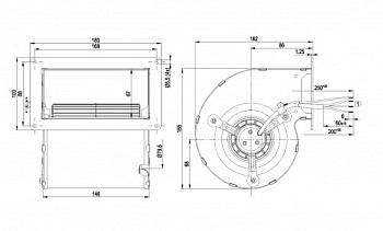 Центробежный вентилятор ebmpapst D2E097BE0165