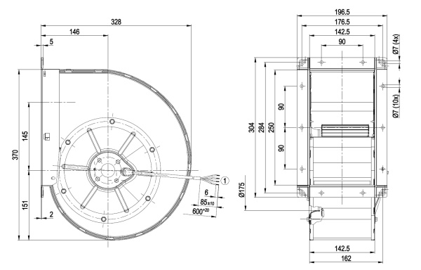 Центробежный вентилятор ebmpapst G4E200CL0301