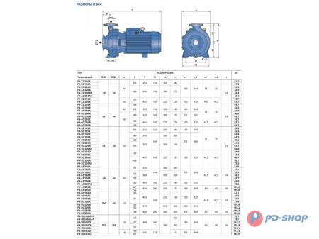 Насос консольно-моноблочный Pedrollo F4 32/160A