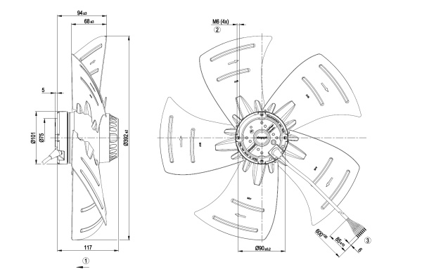 Осевой вентилятор ebmpapst A4D400AP1201