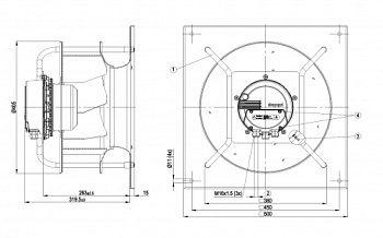 Центробежный вентилятор ebmpapst K3G355AX5602