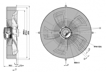 Осевой вентилятор ebmpapst S3G630AL06G1