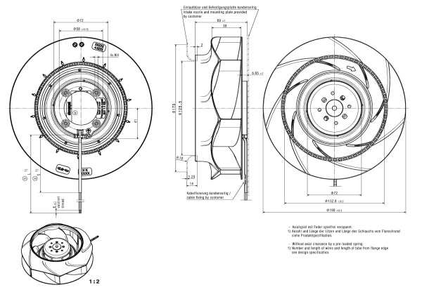 Вентилятор компактный ebmpapst RER 190-39/14/2 TDMLO