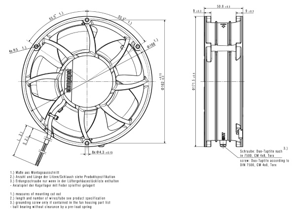 Вентилятор компактный ebmpapst 6318 N/2 TDHP