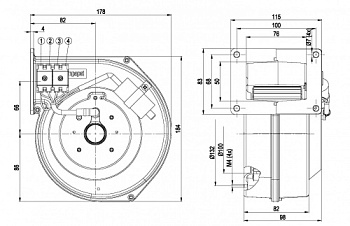 Центробежный вентилятор ebmpapst G2E120AR77A6