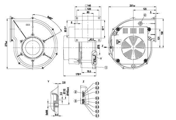 Центробежный вентилятор ebmpapst G1G170AB3151