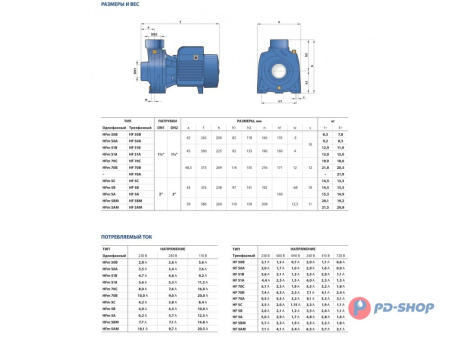 Насос центробежный Pedrollo HF 5C