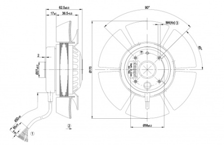 Осевой вентилятор ebmpapst A2D170AA0402