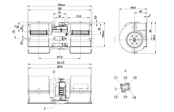 Центробежный вентилятор ebmpapst K3G097BK3465