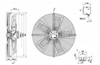 Осевой вентилятор ebmpapst S8D910CD0301