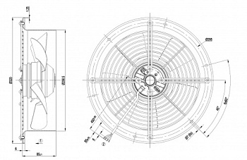 Осевой вентилятор ebmpapst W2E250CE6501