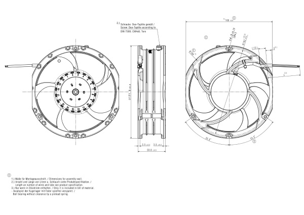 Вентилятор компактный ebmpapst 6318/2 TDH4P-007 (172*160)