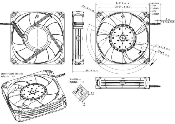 Вентилятор компактный ebmpapst 4414 FNN