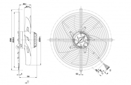 Осевой вентилятор ebmpapst S2D300BP0230