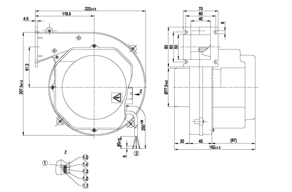 Центробежный вентилятор ebmpapst G1G160AB4101