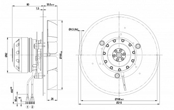 Центробежный вентилятор ebmpapst R2E180CF9101
