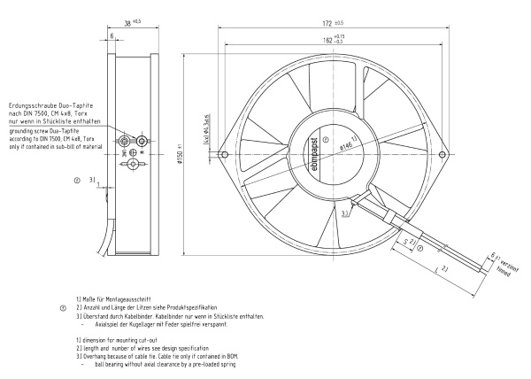 Вентилятор компактный ebmpapst 7114 NU