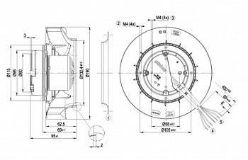Центробежный вентилятор ebmpapst R3G190RG1920