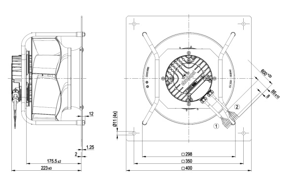 Центробежный вентилятор ebmpapst K3G280RR03H2