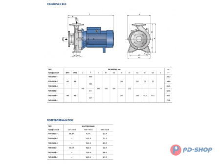 Насос из нержавеющей стали Pedrollo F 50/160C-I A316
