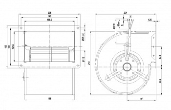Центробежный вентилятор ebmpapst D2E133CI3322