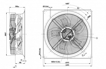 Осевой вентилятор ebmpapst W3G800GU2371