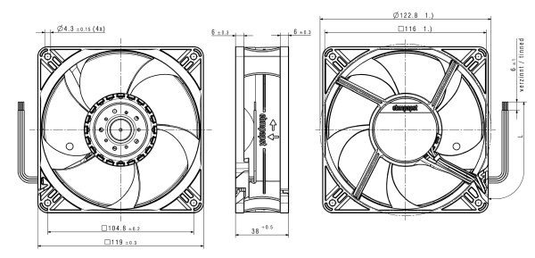 Вентилятор компактный ebmpapst 4414 H