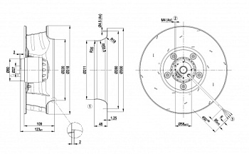 Центробежный вентилятор ebmpapst R4E310AR0601