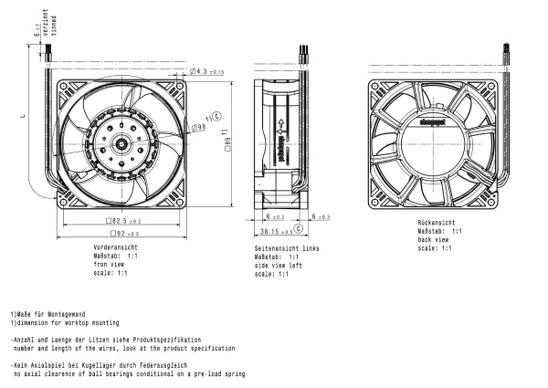 Вентилятор компактный ebmpapst 3214J/2H4TR