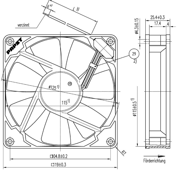 Вентилятор компактный ebmpapst 4414 F/2