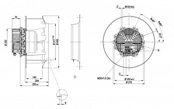 Центробежный вентилятор ebmpapst R3G450AS2401