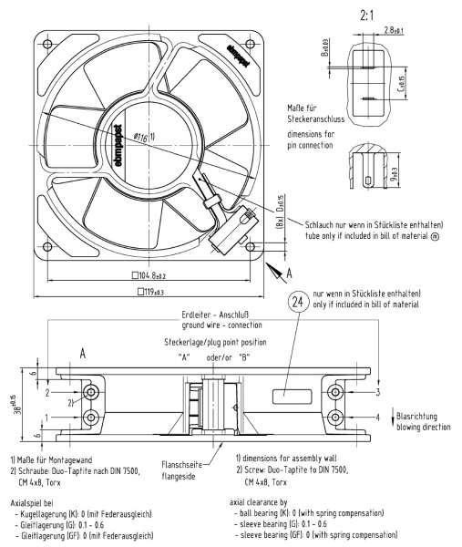 Вентилятор компактный ebmpapst 4530 Z
