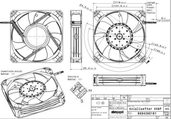 Вентилятор компактный ebmpapst 4412 FNH