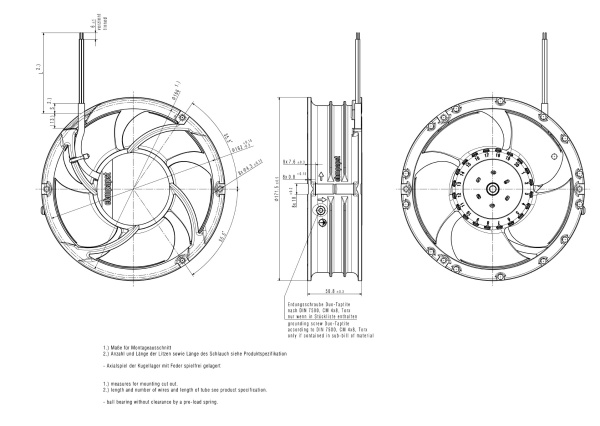 Вентилятор компактный ebmpapst 6318/2 TDHP