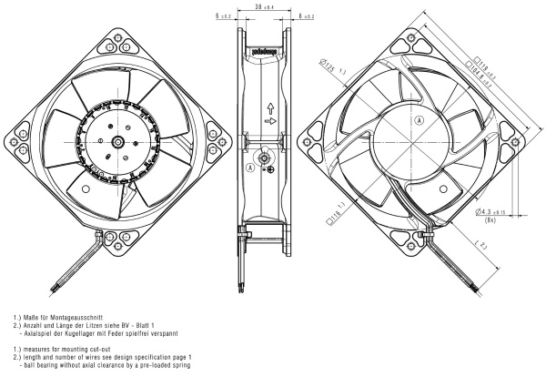Вентилятор компактный ebmpapst 4118 N/2 H8P