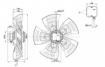 Осевой вентилятор ebmpapst A4D560AN0301